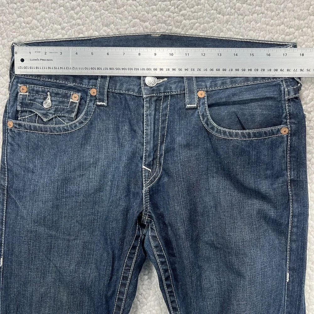 True Religion Jeans Men's 33 (Actual 35x33.5) Lonestar Straight Flap Pocket Y2K